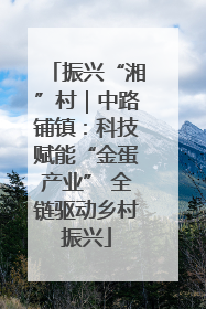振兴“湘”村｜中路铺镇：科技赋能“金蛋产业” 全链驱动乡村振兴