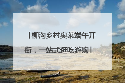 柳沟乡村奥莱端午开街，一站式逛吃游购