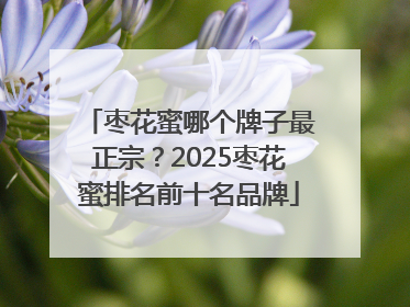 枣花蜜哪个牌子最正宗？2025枣花蜜排名前十名品牌