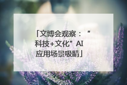 文博会观察：“科技+文化”AI应用场景吸睛