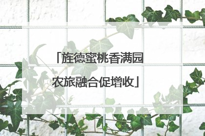 旌德蜜桃香满园 农旅融合促增收