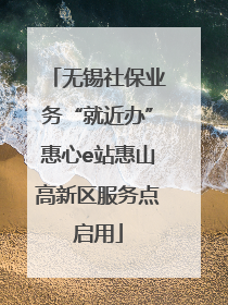 无锡社保业务“就近办”惠心e站惠山高新区服务点启用