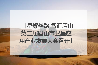 星耀丝路 智汇眉山 第三届眉山市卫星应用产业发展大会召开