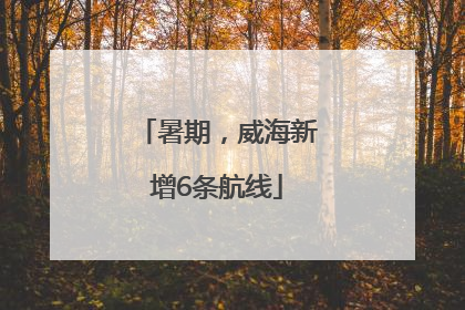 暑期，威海新增6条航线