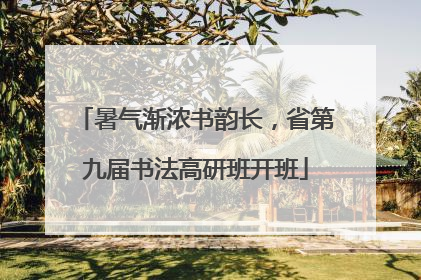 暑气渐浓书韵长，省第九届书法高研班开班