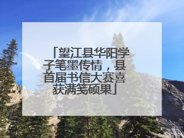 望江县华阳学子笔墨传情，县首届书信大赛喜获满笺硕果