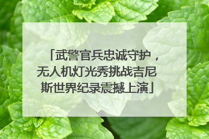 武警官兵忠诚守护，无人机灯光秀挑战吉尼斯世界纪录震撼上演