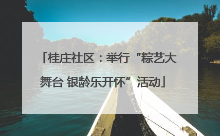 桂庄社区：举行“粽艺大舞台 银龄乐开怀”活动