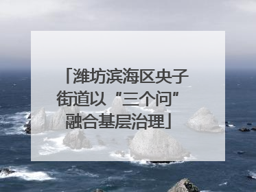 潍坊滨海区央子街道以“三个问”融合基层治理
