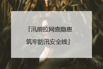 汛前拉网查隐患 筑牢防汛安全线