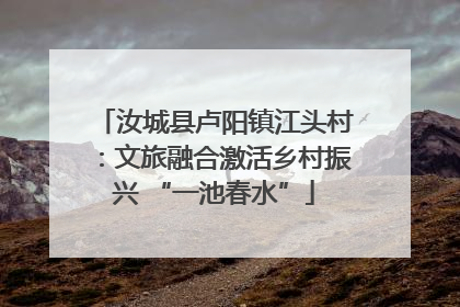 汝城县卢阳镇江头村：文旅融合激活乡村振兴 “一池春水”