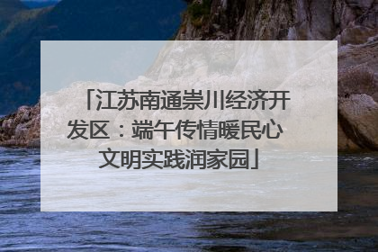 江苏南通崇川经济开发区：端午传情暖民心 文明实践润家园