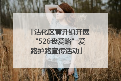 沾化区黄升镇开展“526我爱路”爱路护路宣传活动