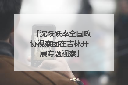 沈跃跃率全国政协视察团在吉林开展专题视察