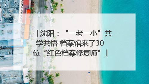 沈阳：“一老一小”共学共悟 档案馆来了30位“红色档案修复师”