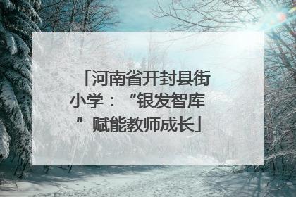 河南省开封县街小学：“银发智库”赋能教师成长
