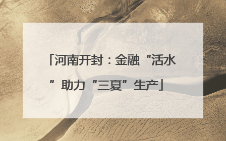 河南开封：金融“活水”助力“三夏”生产