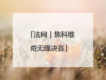 法网｜焦科维奇无缘决赛
