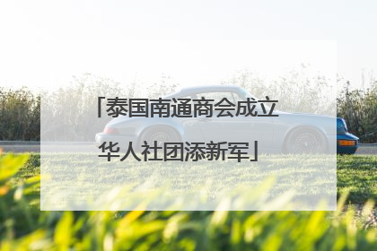 泰国南通商会成立 华人社团添新军