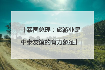 泰国总理：旅游业是中泰友谊的有力象征