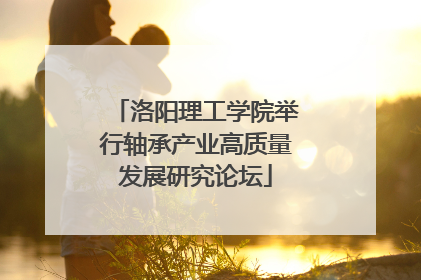 洛阳理工学院举行轴承产业高质量发展研究论坛