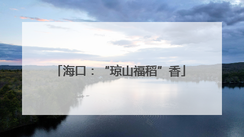 海口：“琼山福稻”香