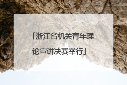 浙江省机关青年理论宣讲决赛举行