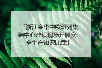 浙江金华中欧班列集结中心建设现场开展安全生产知识比武