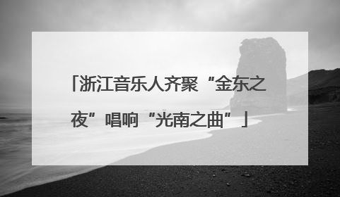 浙江音乐人齐聚“金东之夜”唱响“光南之曲”