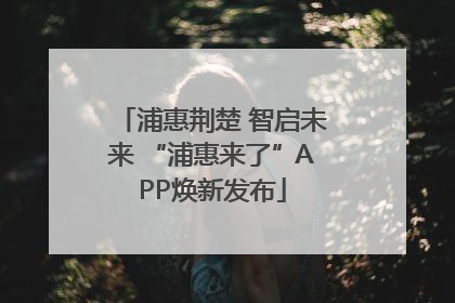 浦惠荆楚 智启未来 “浦惠来了”APP焕新发布