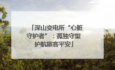 深山变电所“心脏守护者”：孤独守望护航旅客平安