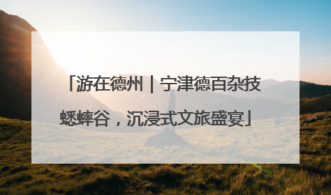 游在德州｜宁津德百杂技蟋蟀谷，沉浸式文旅盛宴