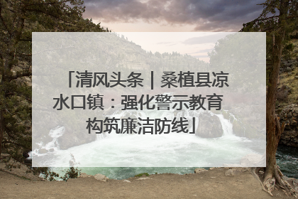 清风头条｜桑植县凉水口镇：强化警示教育 构筑廉洁防线