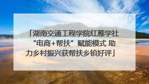 湖南交通工程学院红雁学社“电商+帮扶”赋能模式 助力乡村振兴获帮扶乡镇好评