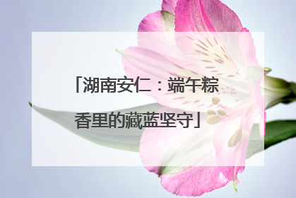 湖南安仁：端午粽香里的藏蓝坚守