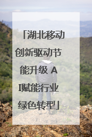 湖北移动创新驱动节能升级 AI赋能行业绿色转型