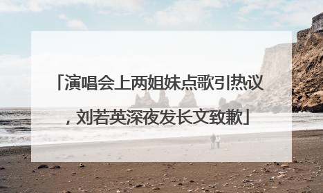 演唱会上两姐妹点歌引热议，刘若英深夜发长文致歉