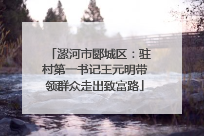 漯河市郾城区：驻村第一书记王元明带领群众走出致富路
