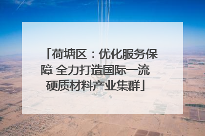 荷塘区：优化服务保障 全力打造国际一流硬质材料产业集群