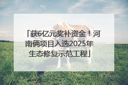 获6亿元奖补资金！河南俩项目入选2025年生态修复示范工程