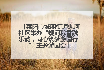 莱阳市城厢街道蚬河社区举办“蚬河粽香融乐韵，同心筑梦游园行” 主题游园会