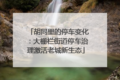 胡同里的停车变化：大栅栏街道停车治理激活老城新生态