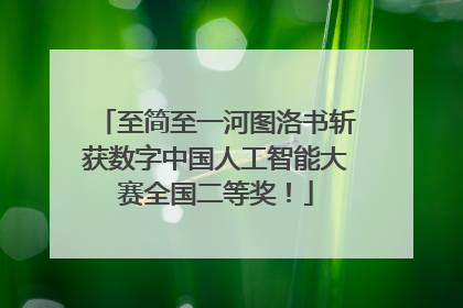 至简至一河图洛书斩获数字中国人工智能大赛全国二等奖！