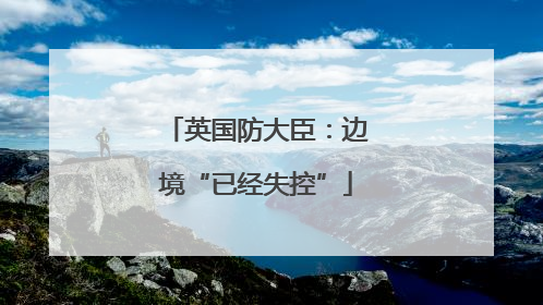 英国防大臣：边境“已经失控”