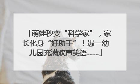 萌娃秒变“科学家”，家长化身“好助手”！愚一幼儿园充满欢声笑语……