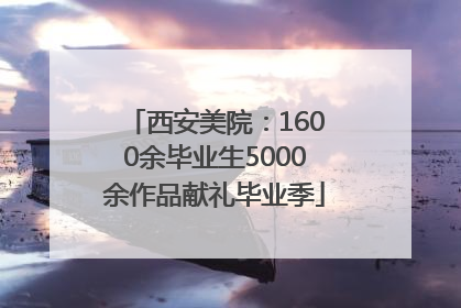 西安美院：1600余毕业生5000余作品献礼毕业季