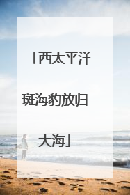 西太平洋斑海豹放归大海