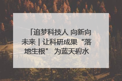 追梦科技人 向新向未来｜让科研成果“落地生根” 为蓝天碧水“保驾护航”