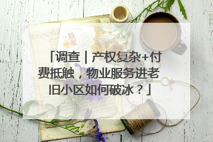 调查｜产权复杂+付费抵触，物业服务进老旧小区如何破冰？