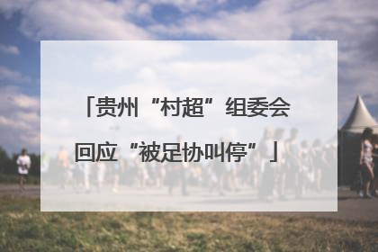 贵州“村超”组委会回应“被足协叫停”